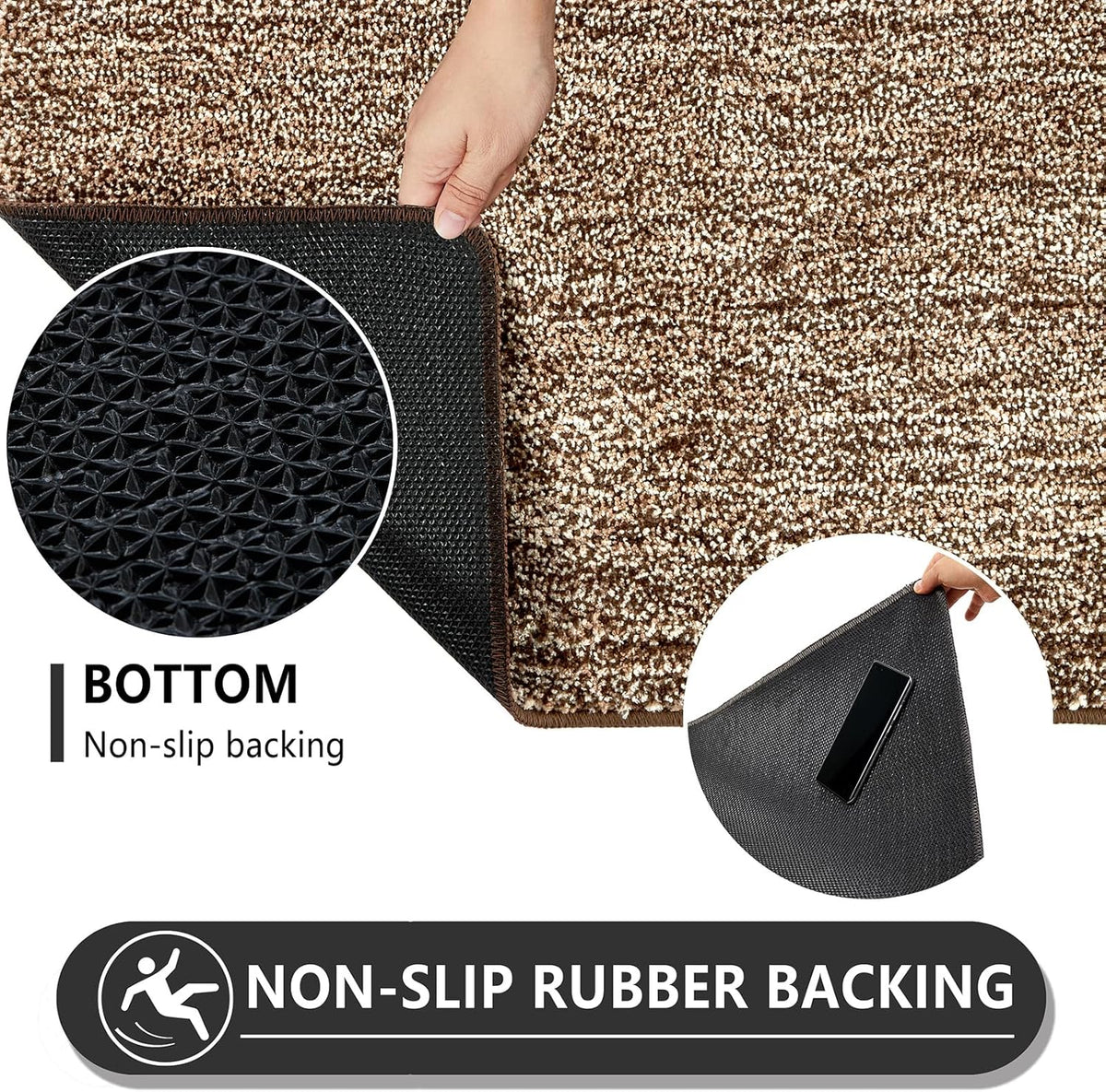 REFETONE Indoor Doormat, Front Door Mat 32"x48" Absorbent Rubber Backing Non Slip Door Mats