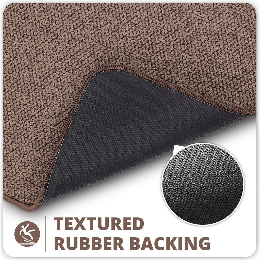 Bathroom Rugs Set 2 Pieces,Thin Bathroom Mats,Toilet Rugs,Quick Dry,Non-Slip,Machine Washable,Low