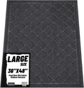 Front Door Mat Indoor Outdoor Entrance, 36" x 48" Heavy Duty All-Season All-Weather Waterproof
