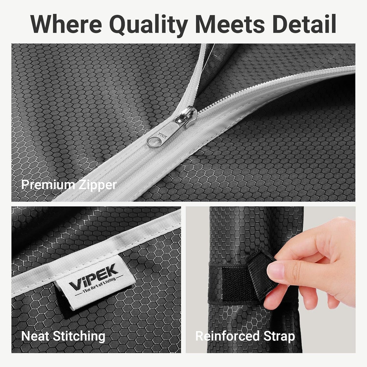 VIPEK V5C Covered Clothes Rack Heavy Duty Portable Closet Wardrobe, Freestanding White Metal