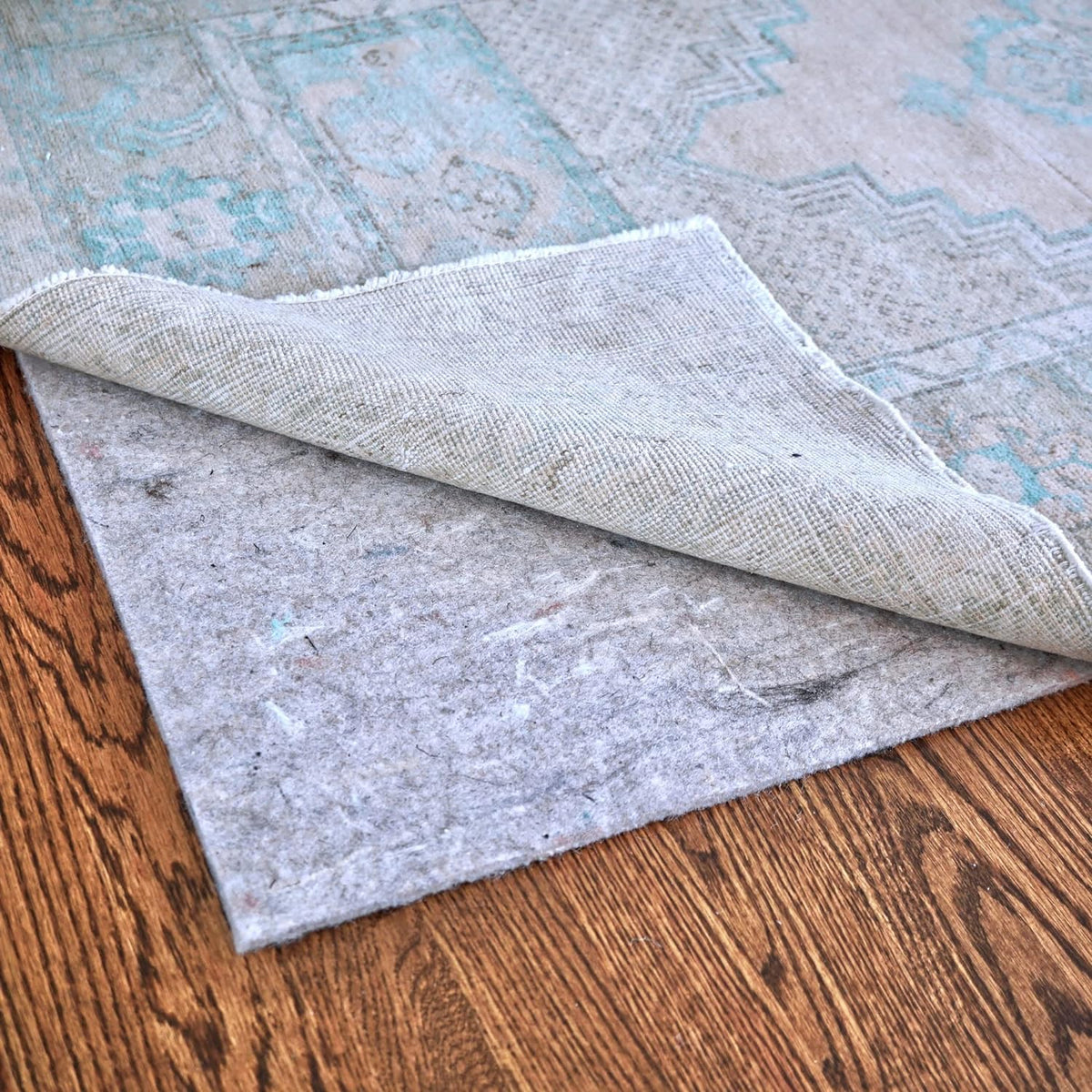 RUGPADUSA - Dual Surface - 2'x12' - 1/8" Thick - Felt + Rubber - Non-Slip Backing Rug Pad - Adds