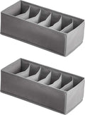 Amazon Basics Underwear Dresser Drawer Organizers, Pack of 2, Gray