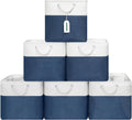 13x13 Inch Cube Storage Bins with Reinforced Bottom Cardboard, 6 Pack Large Collapsible Fabric