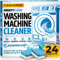 MIGHTY CLEAN Washing Machine Cleaner Tablets 24 Pack - 1 Year Supply, Septic Safe Washing Machine