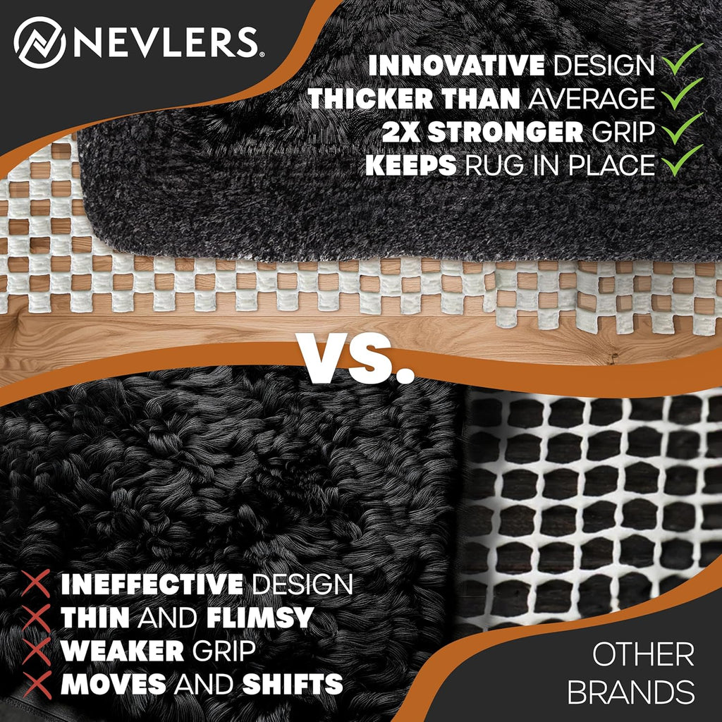 Nevlers 3x60 Ft. White Nonslip Rug Gripper Roll for Hallway Rugs & Runners| No Slip Rug Grip Rug