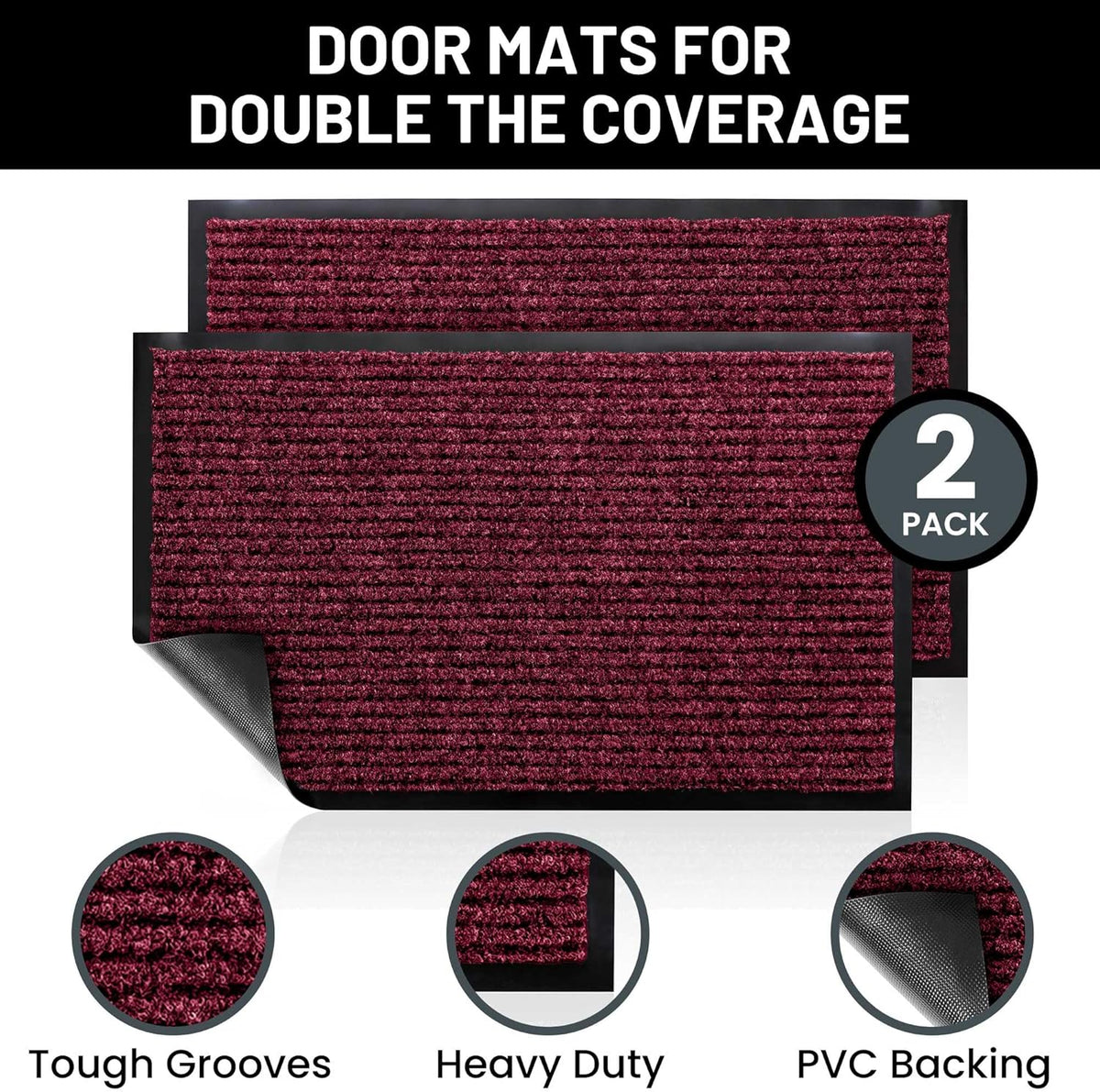 Sierra Concepts Front Door Mat Welcome Floor Mats - Entryway Indoor Outdoor Entrance Doormat