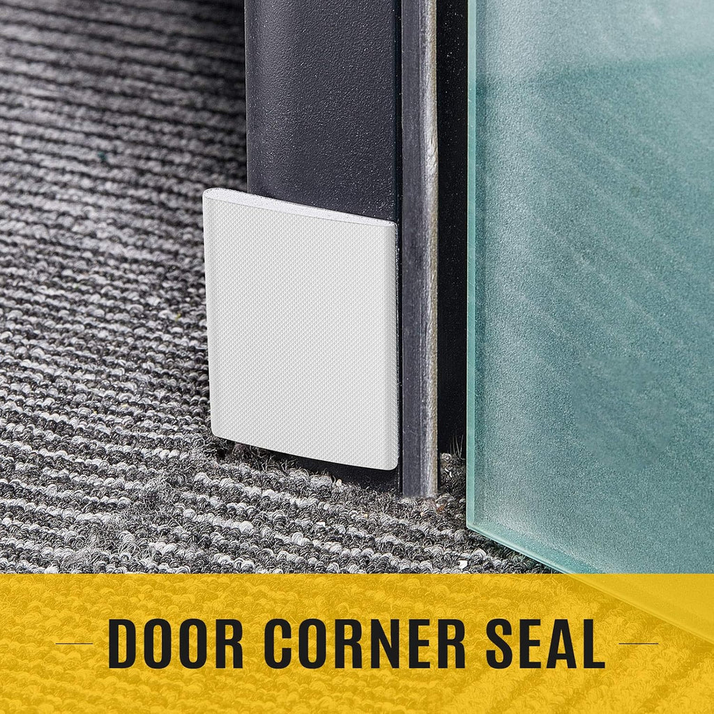 Zonon 64 Pieces Door Corner Seal Weatherstripping Exterior Door Frame Seal Draft Stopper Adhesive