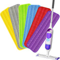 HOMTOYOU Reusable Mop Pads for Swiffer PowerMop: 6 Pack Microfiber Pad Refills for Multi-Surface