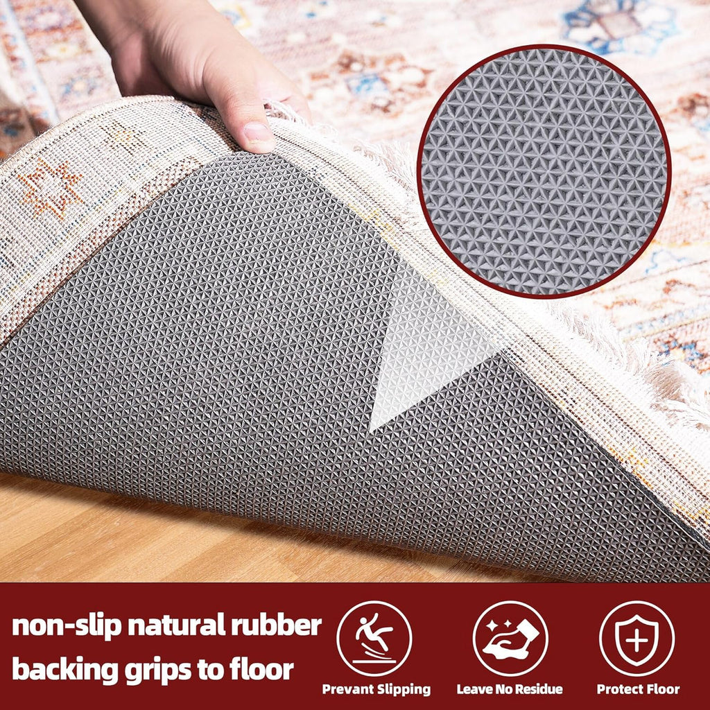 BAGAIL Felt and Natural Rubber Backing Rug Pads 1/8” Thick, 2 x 4 Ft Non Slip Rug Gripper Keep Rugs