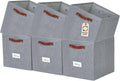 DECOMOMO Storage Cubes, 13x13x13 Storage Cube Bins with Labels, Fabric Organizer Bins (13" / 6pcs