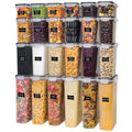 Freshware Kitchen Storage Containers with Lids, 48 PCS Airtight Food Storage Containers, Plastic