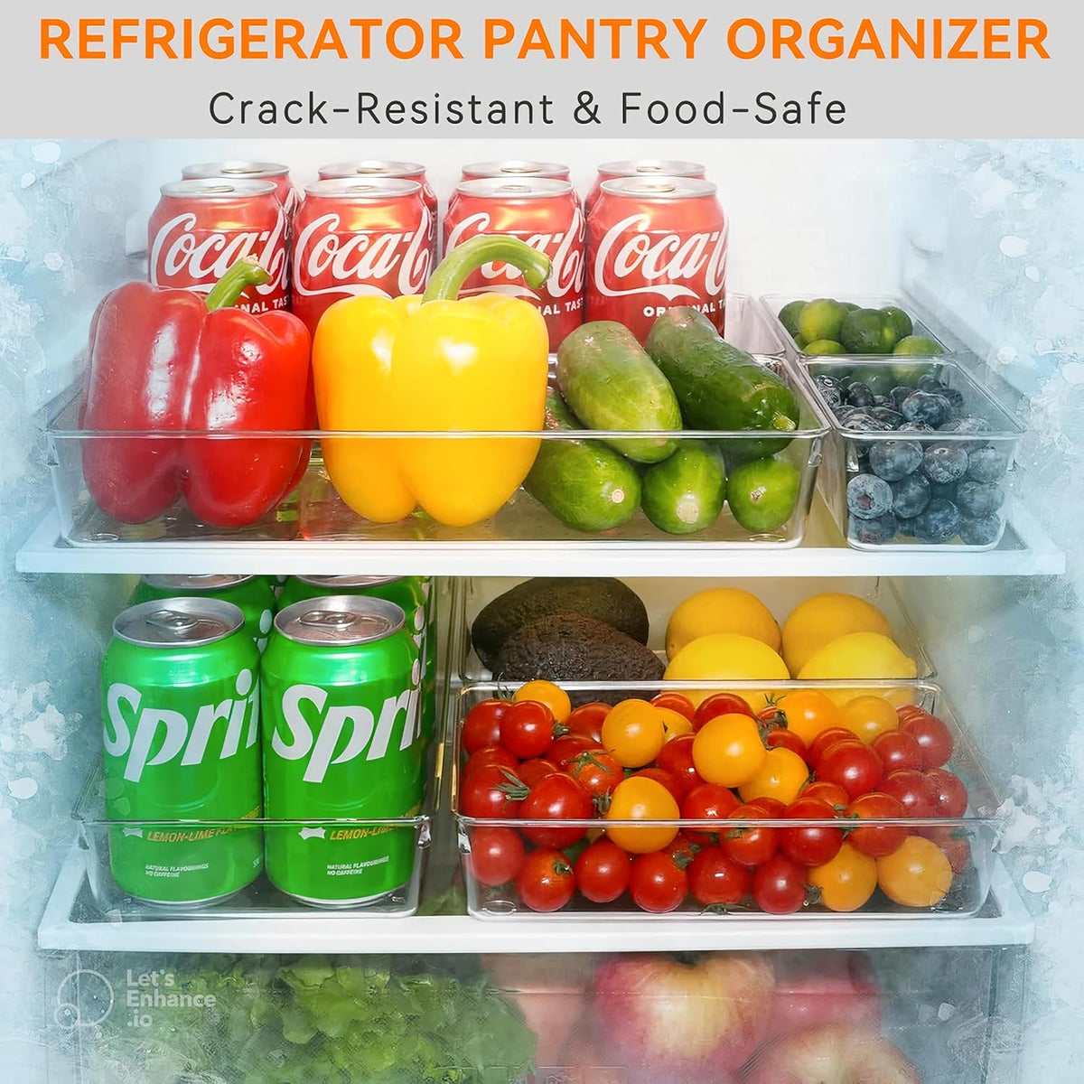 6 Pack Large Clear Plastic Drawer Organizer Trays – Non-Slip Storage Bins for Kitchen Utensils