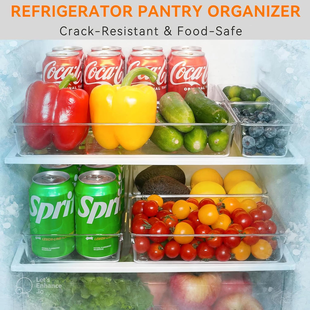 12-Pack Clear Plastic Drawer Organizer Trays – Multi-Use Acrylic Storage Bins for Kitchen