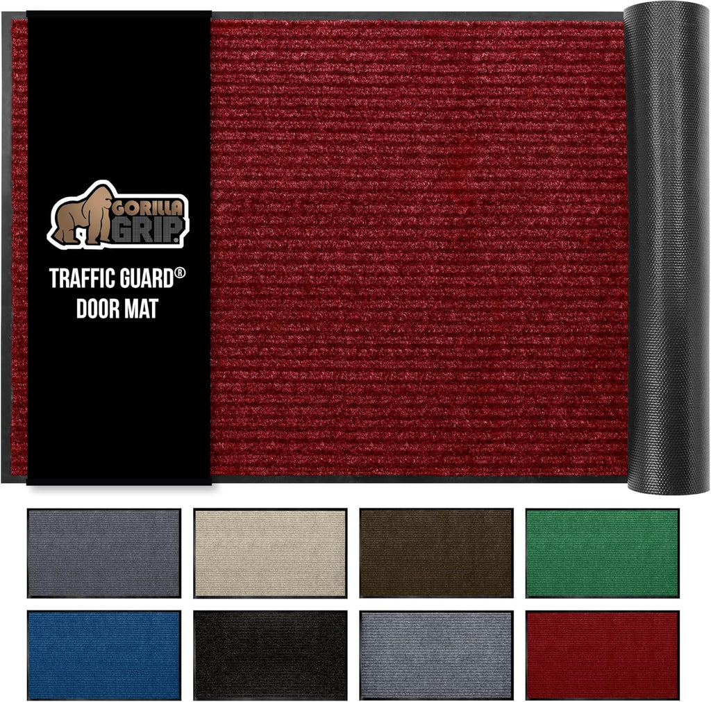 GORILLA GRIP Traffic Guard Door Mat, 72x48, Heavy Duty Welcome Mats, Commercial Office Space