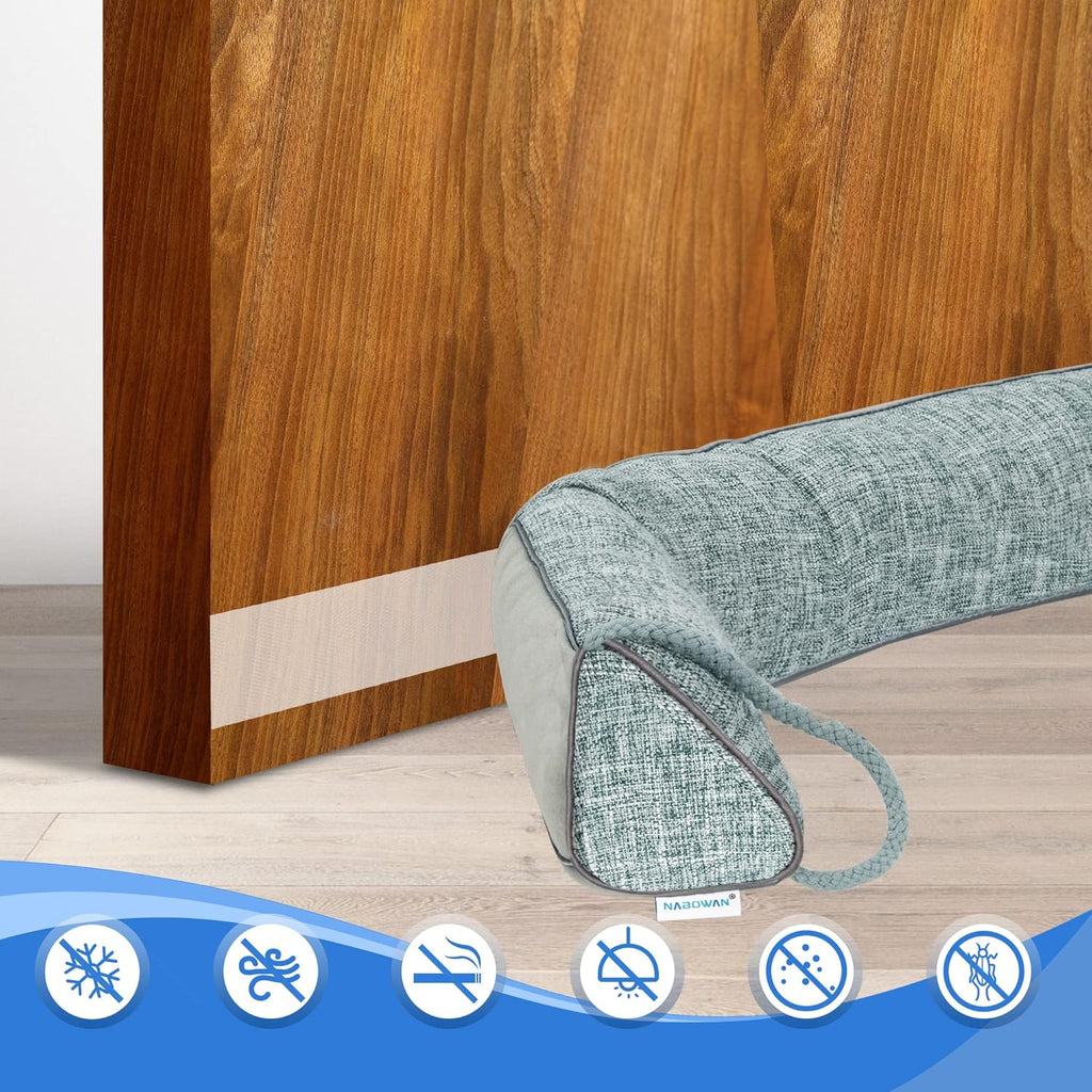 NABOWAN Weighted Door Draft Stopper - Triangular Gap Filler Blocks Bottom Up to 3”, Under Door