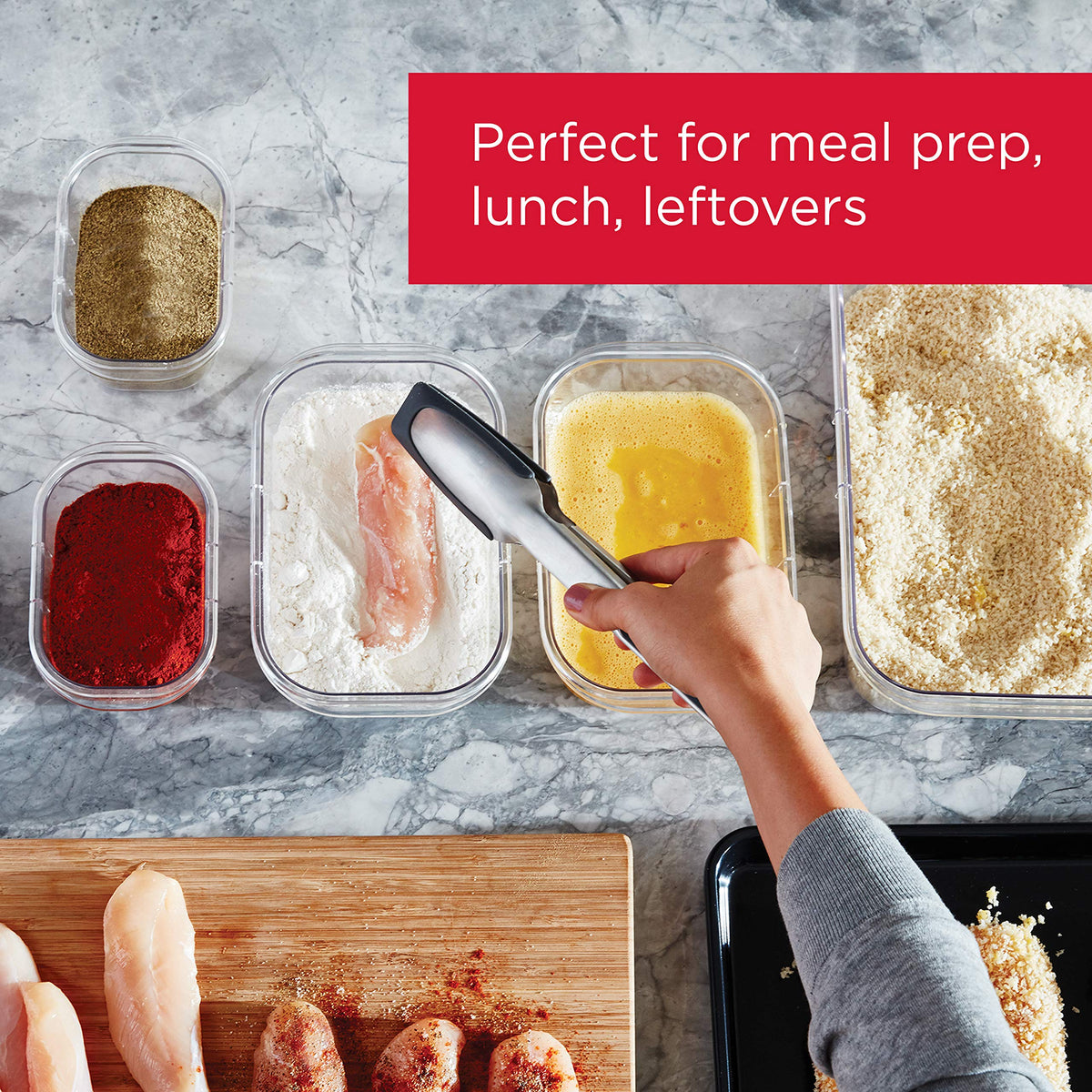 Rubbermaid Brilliance BPA-Free Airtight Food Storage Containers, 24-Piece Set, Easy for Meal Prep