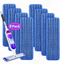 8 Pack Reusable Mop Pads Compatible for Swiffer PowerMop,Microfiber Mop Replacements Pads for