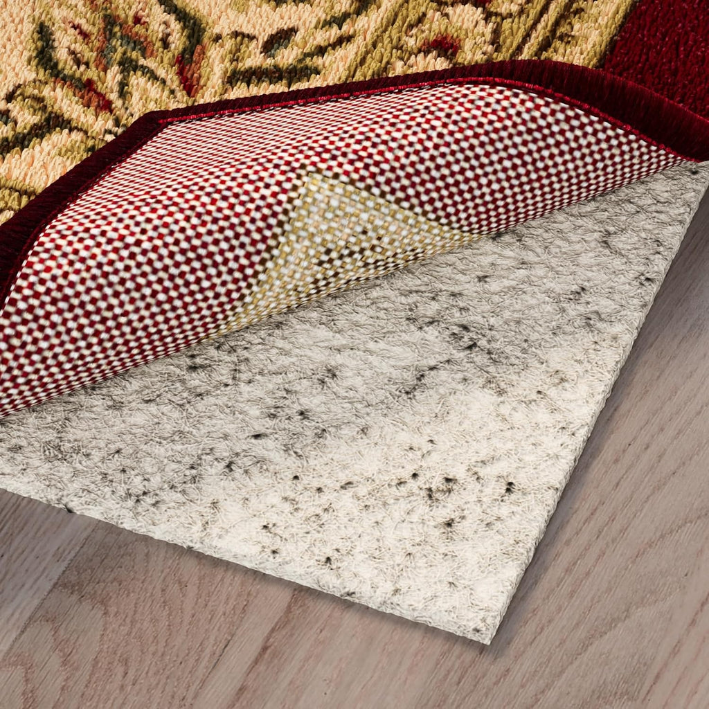 Ottomanson 6' x 7'8" Non-Slip Rug Pad Gripper 1/12 Inch Ultra Thin Dual Surface Felt + Rubber