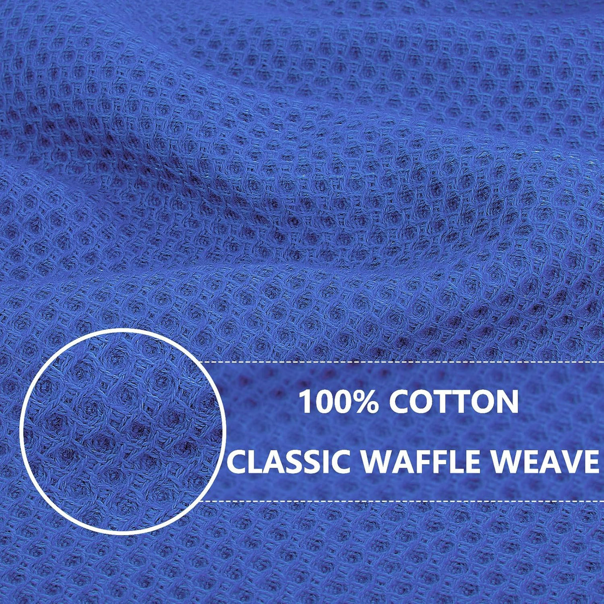 Homaxy 100% Cotton Waffle Weave Kitchen Dish Towels, Ultra Soft Absorbent Quick Drying Cleaning