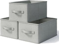 3 Pack Fabric Storage Bins for Shelves | 11.5x8.75x6.5in Closet Storage Baskets | Collapsible