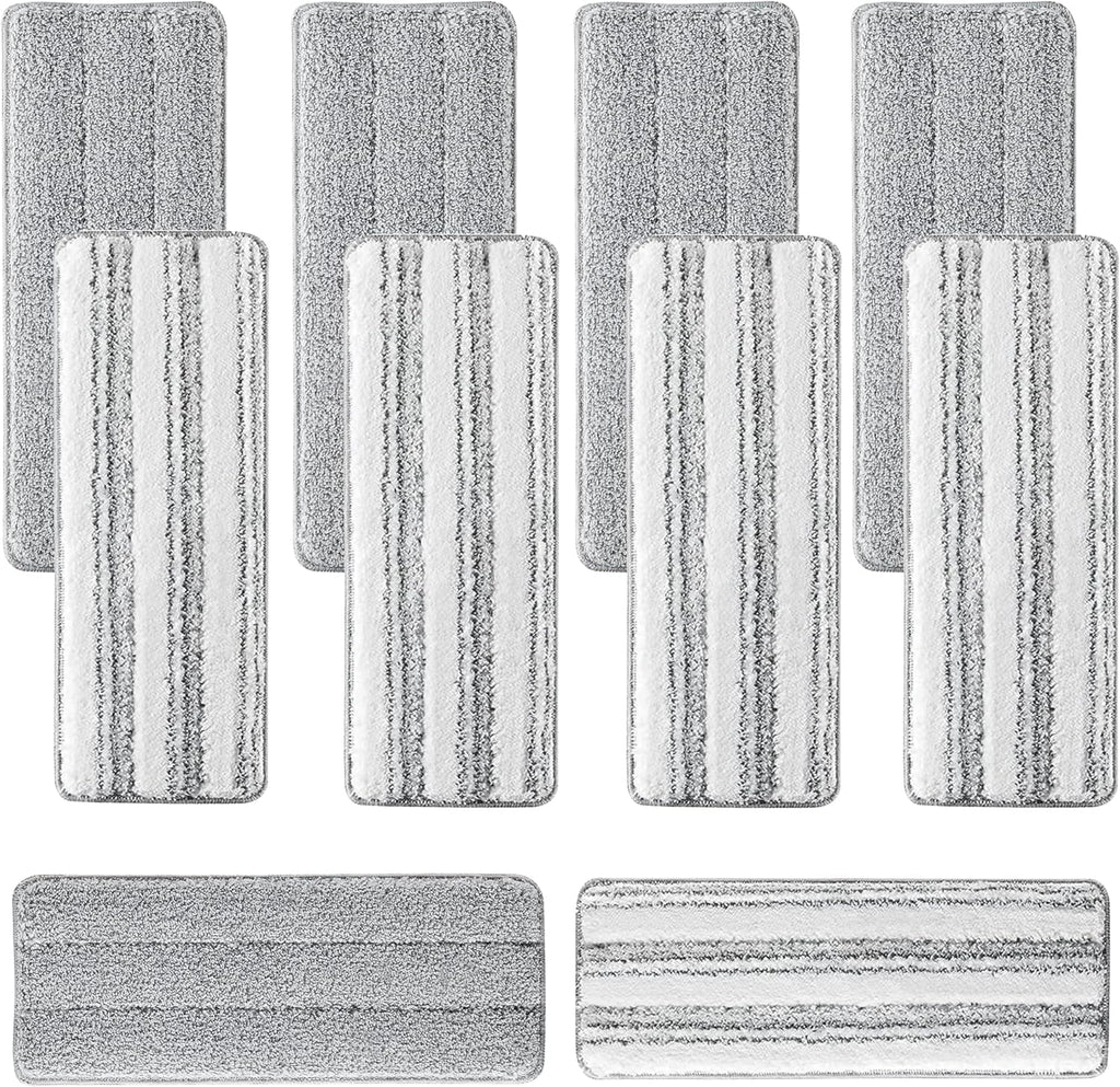 10Pcs Joymoop Mop Replacement Pads, 13 * 4.9'' Universal Mop Pads Mop Head Refills Washable Wet