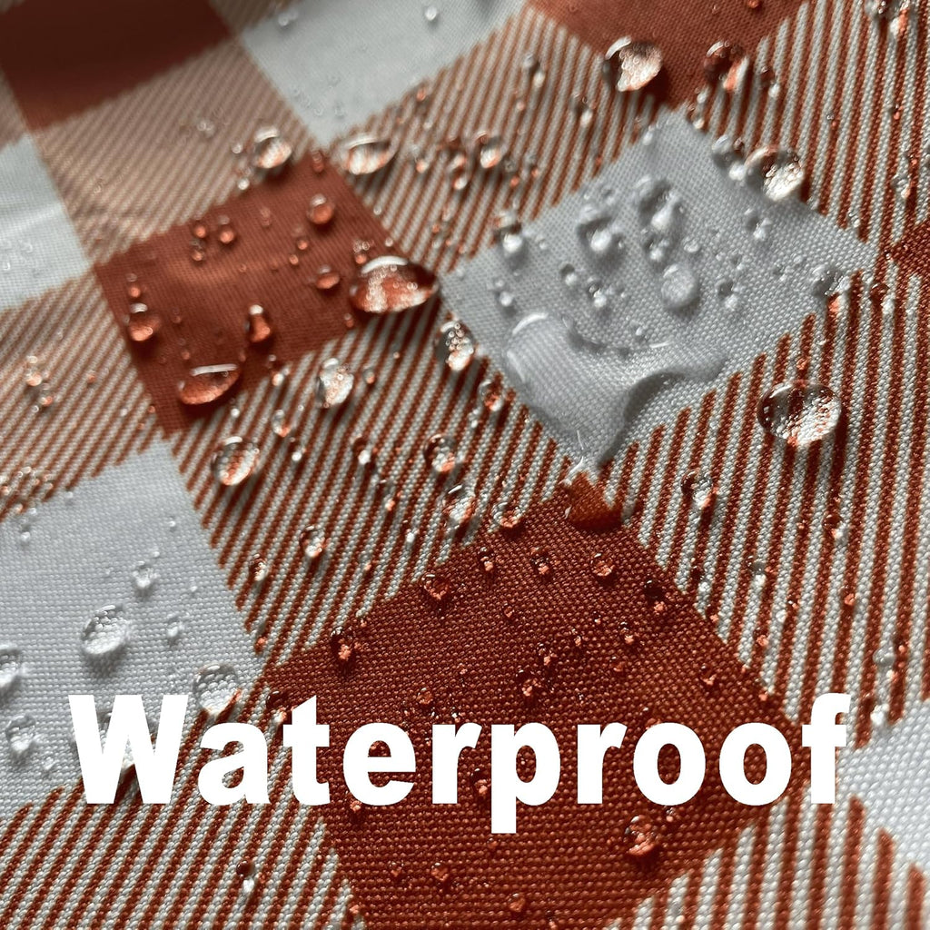 Classic Gingham Plaid Tablecloth Fabric - Rectangular 58x102 Inch Water Resistant Checked Table