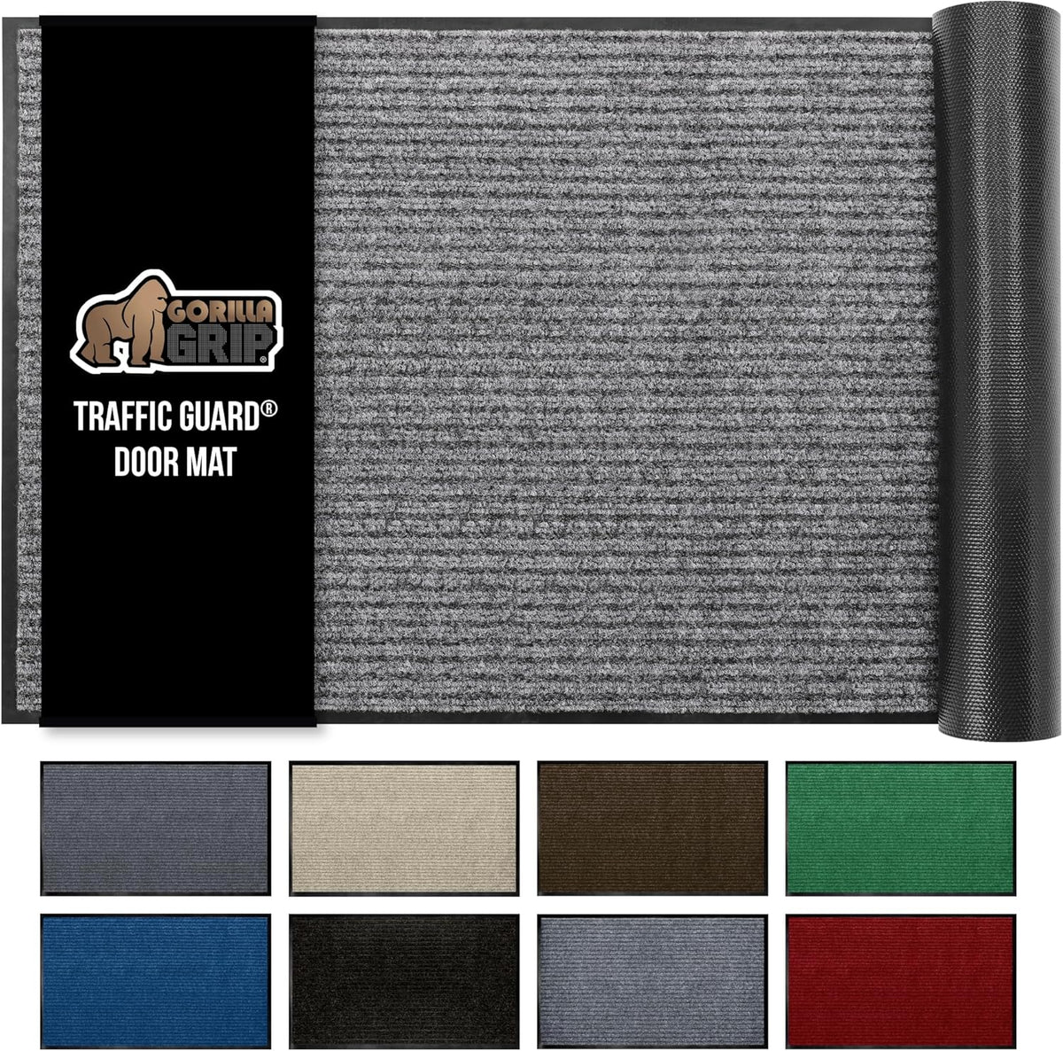 GORILLA GRIP Traffic Guard Door Mat, 60x36, Heavy Duty Welcome Mats, Commercial Office Space
