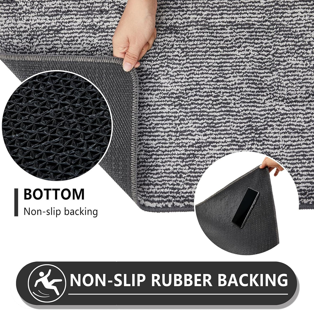 REFETONE Indoor Doormat, Front Door Mat 32"x48" Absorbent Rubber Backing Non Slip Back Door Mats