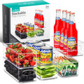 Sorbus Stackable Refrigerator Organizer Bins - Clear Storage Bins for Kitchen Pantry, Freezer &