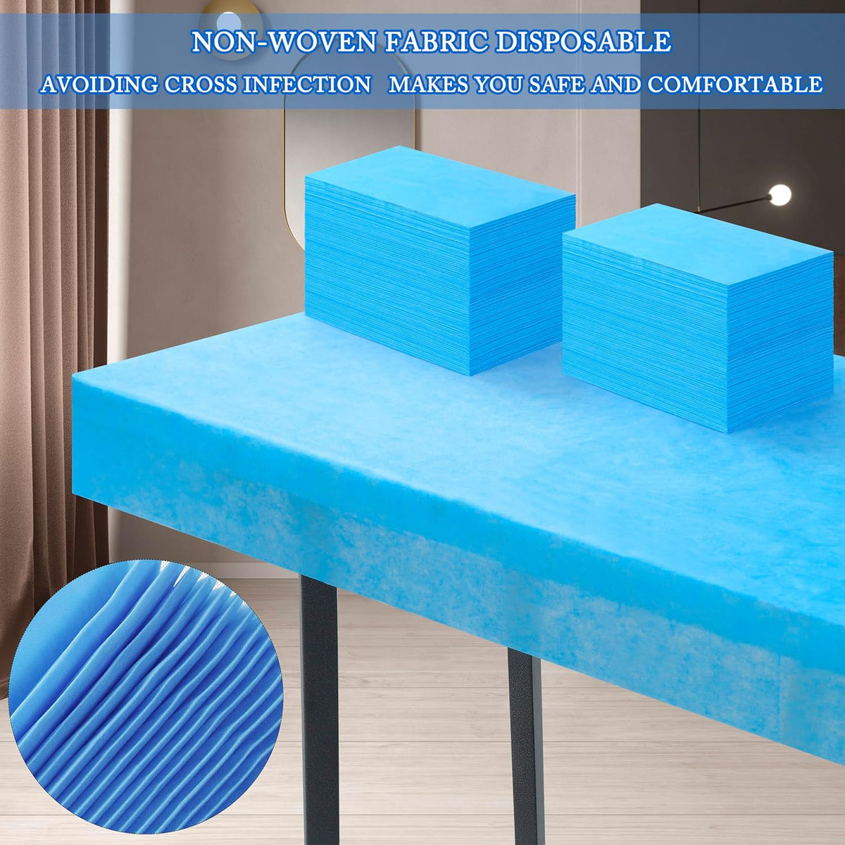 100 Pcs Disposable Bed Sheets 31" x 71" Massage Table Sheets Non Woven Fabric SPA Bed Cover