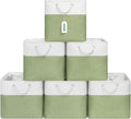 13x13 Inch Cube Storage Bins with Reinforced Bottom Cardboard, 6 Pack Large Collapsible Fabric