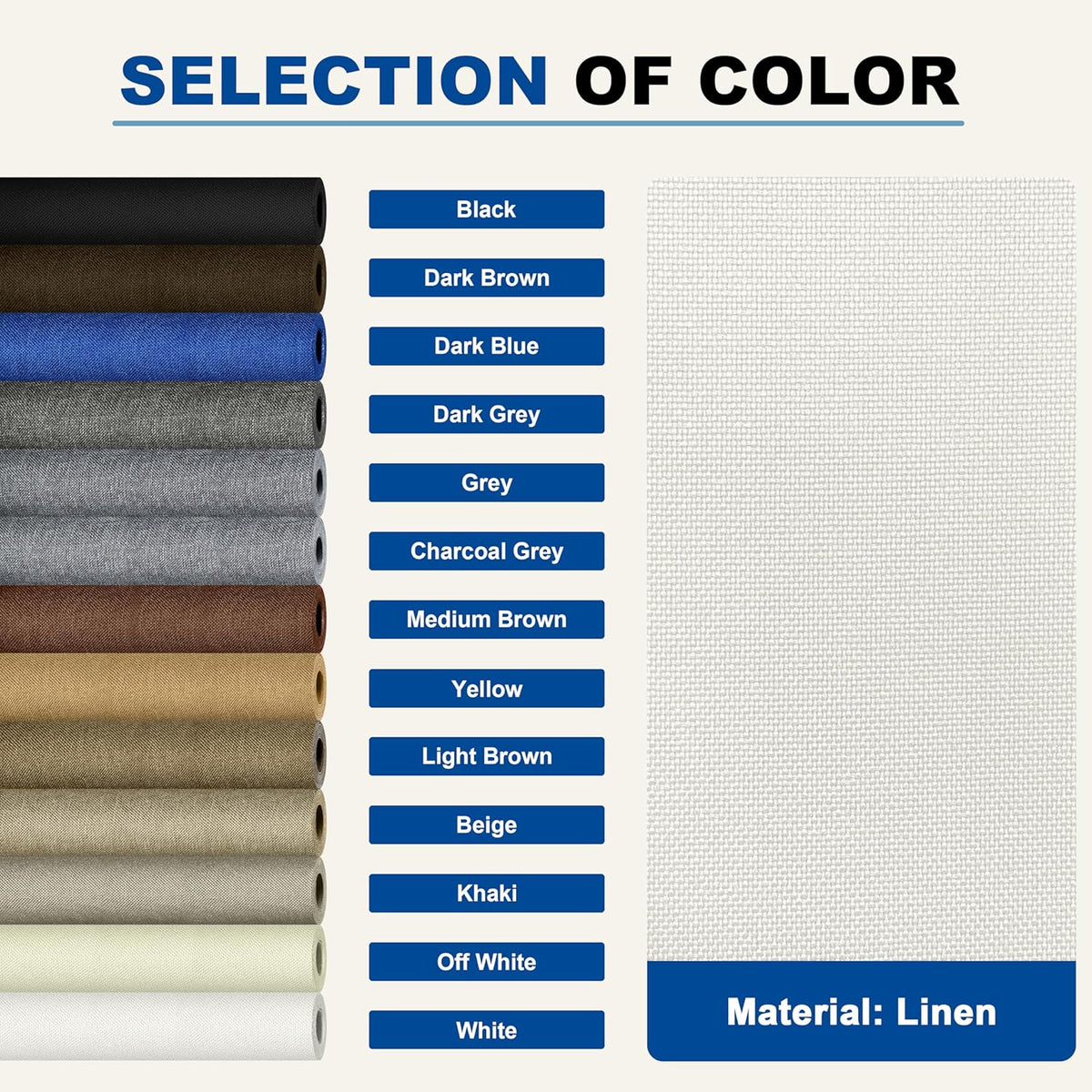 KING MOUNTAIN Linen Repair Patches, Self-Adhesive Linen Fabric Patches, 16X80 inch Extra Size