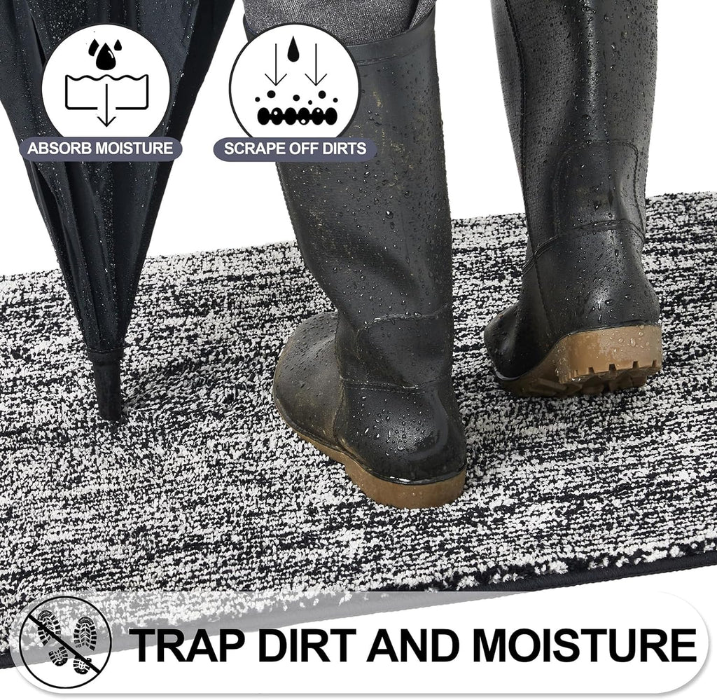 REFETONE Indoor Doormat, Front Door Mat 36"x59" Absorbent Rubber Backing Non Slip Back Door Mats