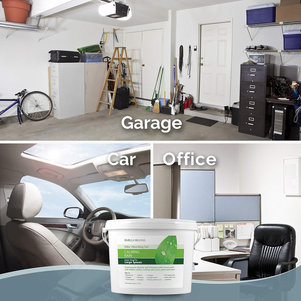 SMELLS BEGONE 1-Gallon Odor Absorber Gel - Air Freshener & Odor Eliminator for Homes, Garages &