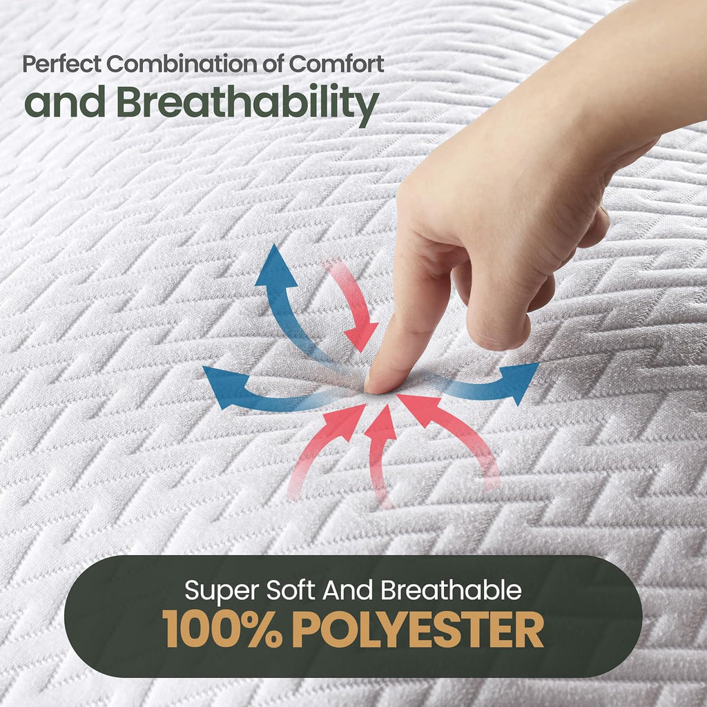 Utopia Bedding Waterproof Mattress Protector Full Size, Premium 3D Air Soft Fabric Mattress Cover