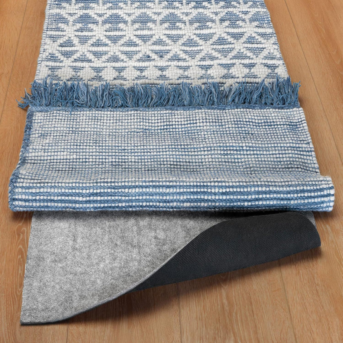 RUGPADUSA - Dual Surface - 2'6" x 9' - 1/8" Thick - Felt + Rubber - Non-Slip Backing Rug Pad - Adds