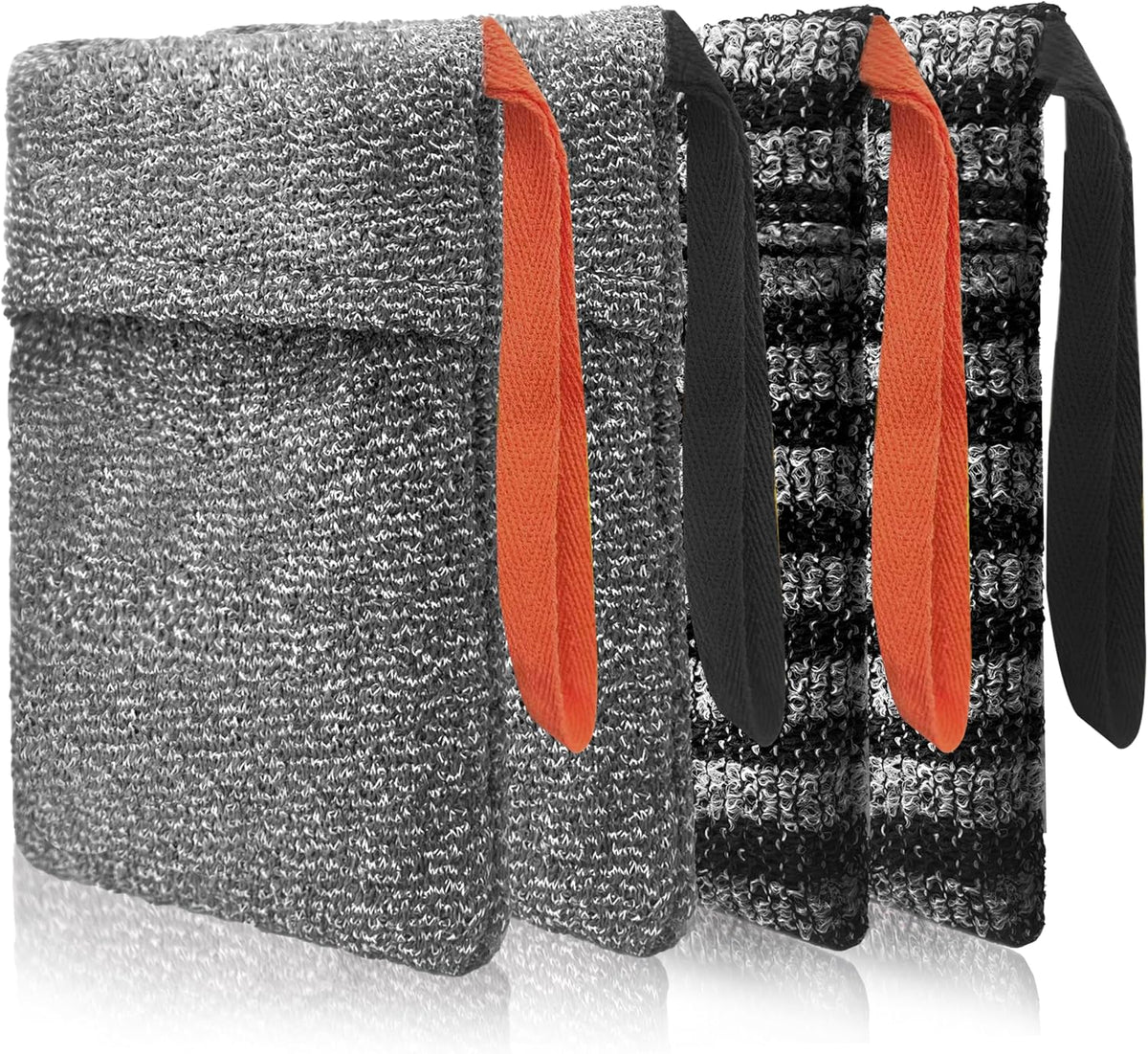 4 Pack Soap Bag Different Roughness Deep and Gentle,Bar Soap Pouch Saver Pocket,Exfoliating Body