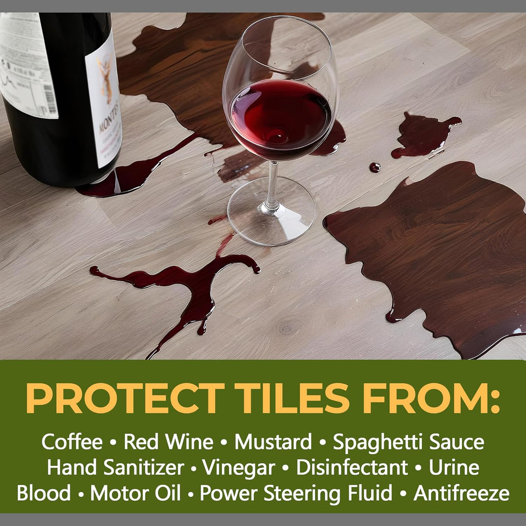 CoverTec GlazeGuard Matte Natural Look Ceramic, Porcelain Tile Grout Sealer, Flat Finish, 2 Part