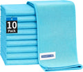 HOMERHYME Microfiber Glass Cleaning Cloth - 10 Pack Polishing Cloths, 16" x 14" Window Cleaning