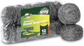 12 Pack Stainless Steel Scourers by Scrub It – Steel Wool Scrubber Pad Used for Dishes, Pots, Pans