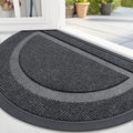 OLANLY Half Circle Door Mat Indoor Outdoor Entrance Welcome, Waterproof All-Season, All-Weather