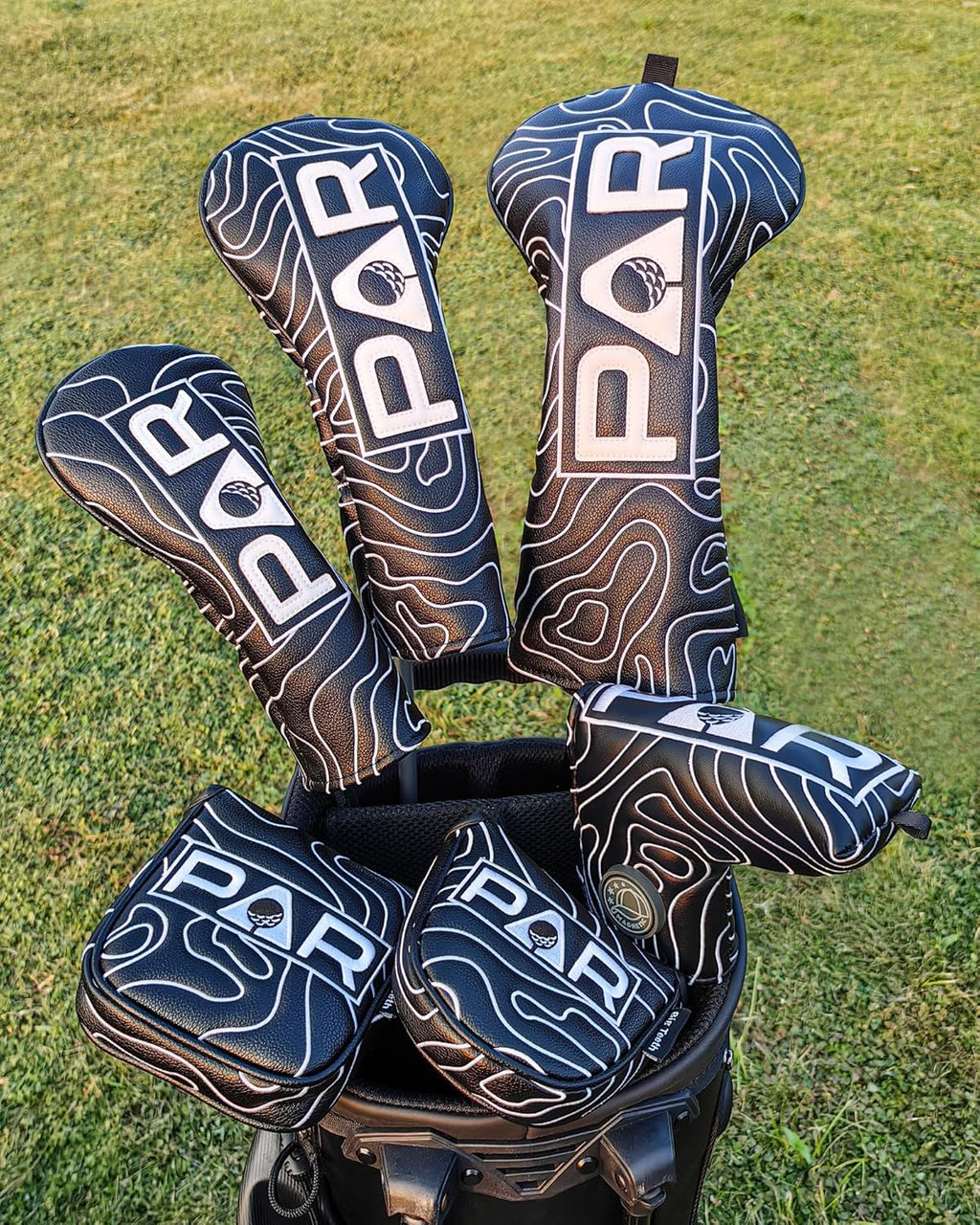 Big Teeth Golf Club Covers Full Set Driver Headcover Fairway Wood Hybrid Golf Club Iron Head