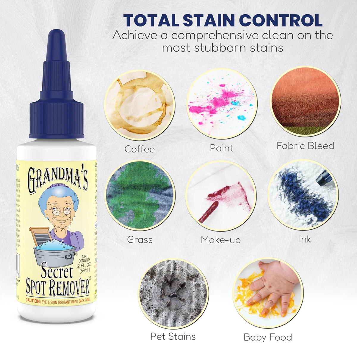 Grandma's Secret Spot Remover for Clothes - Chlorine, Bleach and Toxin-Free - Fabric Stain Remover