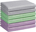 HOMEXCEL Microfiber Glass Cleaning Cloths-6PK, 16"x14" Lint Free Window Cleaning Cloth, Glasses