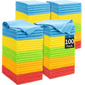 HOMERHYME Microfiber Cleaning Cloth, 100 Pack Cleaning Rags Microfiber Towel Bulk Absorbent