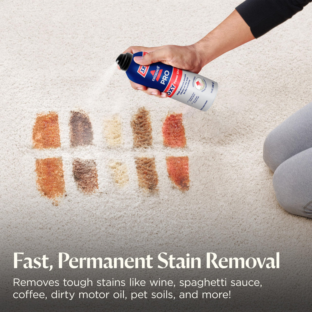 Bissell Professional Power Shot Oxy Carpet Spot & Stain Remover, 14 oz (Pack of 2), 95C9L