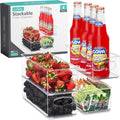 Sorbus Stackable Refrigerator Organizer Bins - Clear Storage Bins for Kitchen Pantry, Freezer &