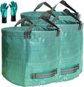 Professional 3-Pack 137 Gallon Lawn Garden Bags (D34, H34 inches) Big Yard Waste Bags with Garden