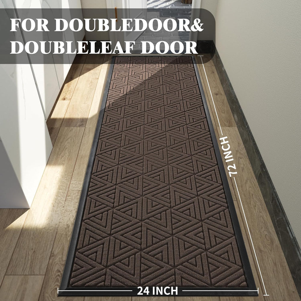 Yimobra Front Door Mat Outside Entrance 72 x 24, Waterproof and Washable Outdoor Mat, Non Slip