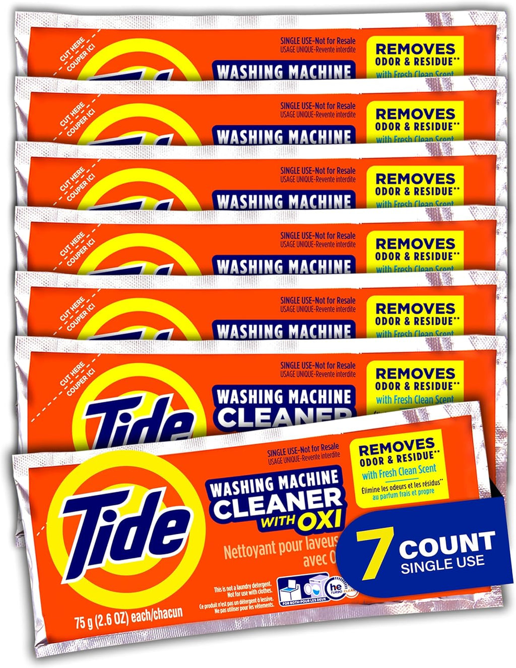 Tide Washing Machine Cleaner, Washer Machine Cleaner with Oxi for Front and Top Loader Washer